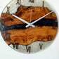 Bicolor Epoxy & Olive Wood Wall Clock