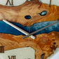 Bicolor Epoxy & Olive Wood Wall Clock