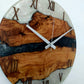 Bicolor Epoxy & Olive Wood Wall Clock