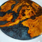 Epoxy Resin & Wood Table Top - Metallic Bicolor