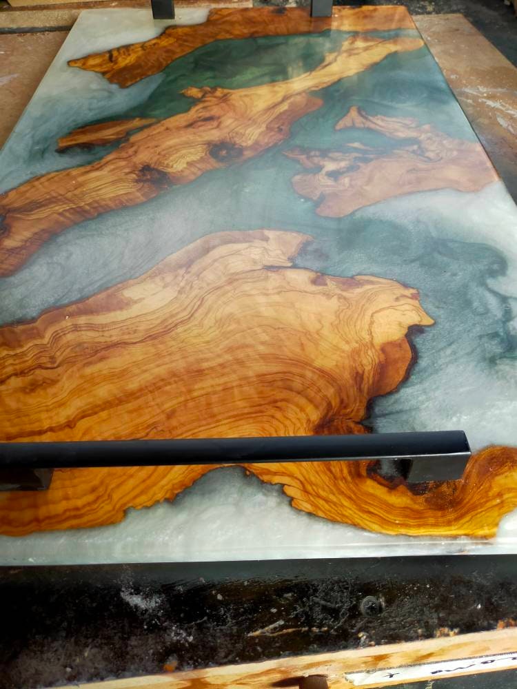 Epoxy Resin & Wood Serving Tray - No Edge Serving Tray