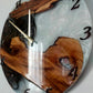 Bicolor Epoxy & Olive Wood Wall Clock