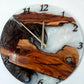 Bicolor Epoxy & Olive Wood Wall Clock