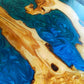 Epoxy Resin & Wood Table Top - Metallic Bicolor