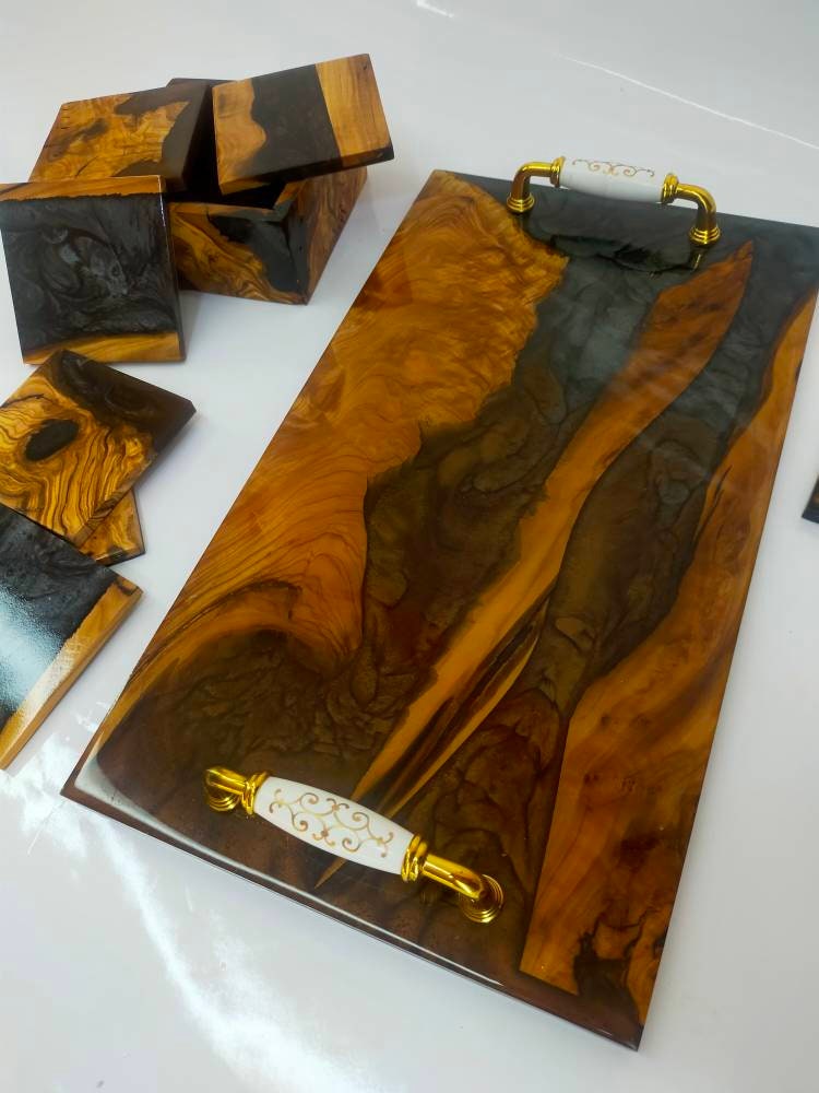 Resin tray, Epoxy tray, Wooden tray