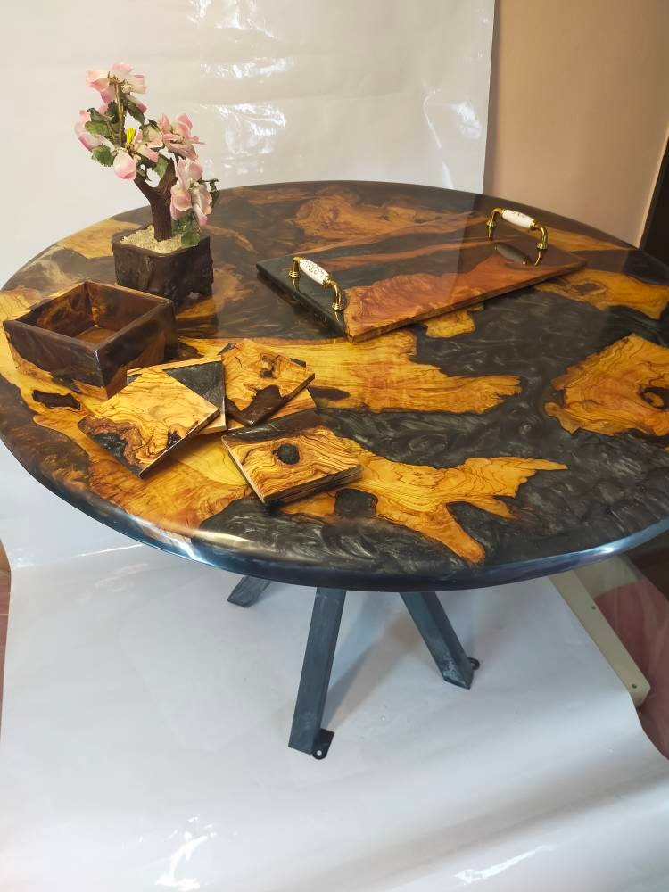 Resin table top, Epoxy Coffee table top, epoxy table top, wooden table top, custom epoxy river table top, resin din table, epoxy din table