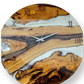 Bicolor Epoxy & Olive Wood Wall Clock Wholesale vendor